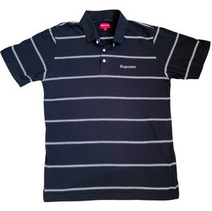 Supreme striped cotton polo